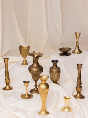BRUNA - Vintage Brass Candlestick Set